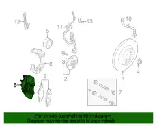 Суппорт тормозной FORD 8S4Z-2B121-B