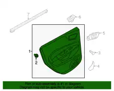 Панель обшивки двери задней BE8Z-5427407-EB FORD