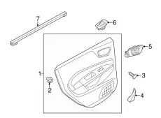 Панель обшивки двери задней BE8Z-5427407-EB FORD