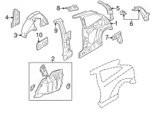 Подкрылок FORD YS4Z-61278B51-AB