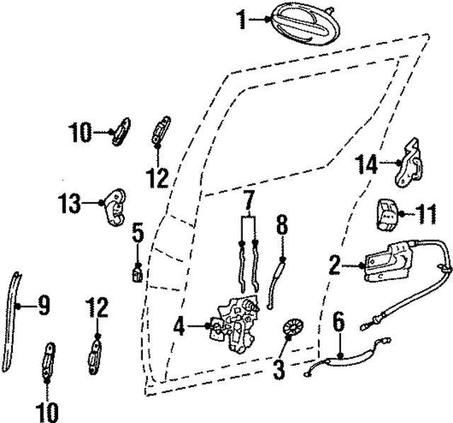 Ручка двери FORD XF2Z-1626681-AA