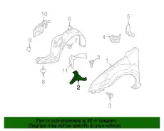 Кронштейн крыла 6E5Z-16A024-A FORD
