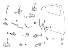 Ручка двери FORD 4F1Z-5422404-ACPTM