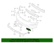 Заглушка бампера 7R3Z-17E810-AA FORD
