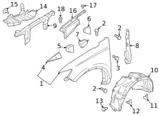 FILLER - FRONT FENDER KA1Z-5802038-A FORD