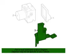 Кронштейн модуля АБС 4R3Z-2C304-AA FORD