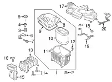 ELEMENT ASY - AIR CLEANER HC3Z-9601-B FORD