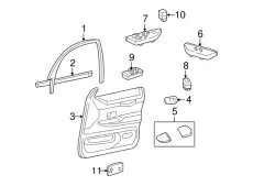 Ручка двери FORD 3W7Z-14524-BAC