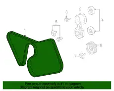 V-BELT 4R3Z-8620-EC FORD
