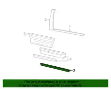 Молдинг двери передний правый 2F2Z-1620878-AAA FORD