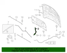 HINGE ASY - HOOD FR3Z-16796-C FORD