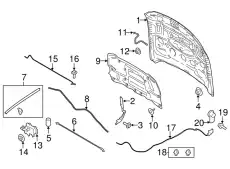 HINGE ASY - HOOD FR3Z-16796-C FORD