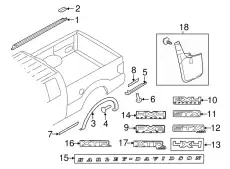 Брызговик 5L3Z-16A550-AAA FORD
