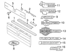 Молдинг двери задней 9L3Z-9940602-AA FORD