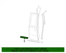 Молдинг двери задний правый 5C3Z-2825532-AAP FORD