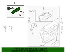 Ручка двери FORD 7A1Z-7822621-AA