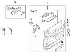 Ручка двери FORD 7A1Z-7822621-AA