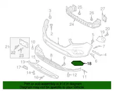 Решетка бампера FORD GJ5Z-17E811-BA