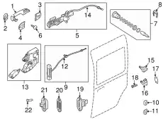 Ручка двери FORD 8T1Z-6122666-B