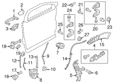 Ручка двери FORD DB5Z-7826684-D