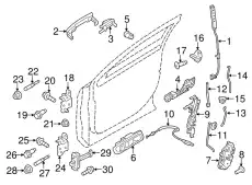 Ручка двери FORD DG1Z-5426684-D