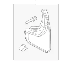 Брызговик 8A6Z-16A550-A FORD