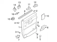 Ручка двери FORD 4C2Z-1522635-AAB