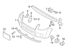 Кронштейн крепления бампера 9L8Z-17B762-B FORD