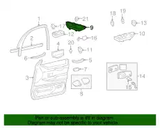 Ручка двери FORD 3W7Z-14527-BAE