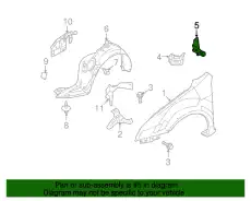 Кронштейн крыла 6E5Z-16K039-A FORD