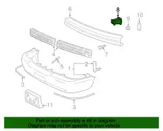Кронштейн бампера 6W1Z-17753-A FORD
