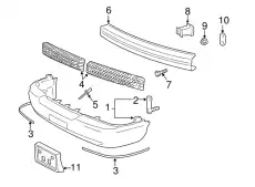 Кронштейн бампера 6W1Z-17753-A FORD