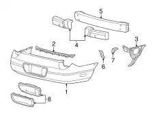 Кронштейн крепления бампера 3W6Z-17A751-AA FORD