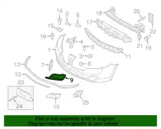 Заглушка бампера AH6Z-17E811-A FORD