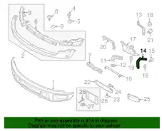 Кронштейн бампера AL3Z-17754-A FORD