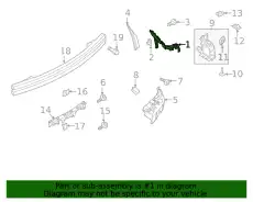BRACKET - BUMPER MOUNT JR3Z-17D942-A FORD