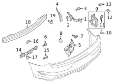 BRACKET - BUMPER MOUNT JR3Z-17D942-A FORD