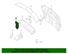 Кронштейн усилителя бампера 1W6Z-7628486-AA FORD