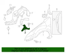 Кронштейн крыла 9H6Z-16A023-B FORD