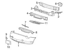 Кронштейн крепления бампера 3W6Z-17B749-AA FORD
