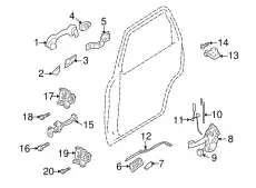 Ручка двери FORD 8L8Z-7822600-BD