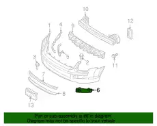 Заглушка бампера 6N7Z-17E811-BA FORD