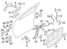 Ручка двери FORD 8T4Z-7822621-AA