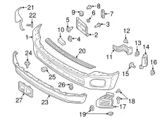 Накладка бампера переднего BC3Z-17K833-BA FORD