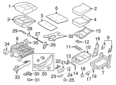 Набивка подушки сиденья переднего BC3Z-25632A22-E FORD
