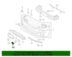Заглушка бампера 9T1Z-17F005-BA FORD