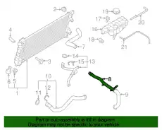 PIPE - RADIATOR UPPER FL3Z-8290-A FORD