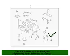 Патрубок отопителя 7T4Z-19D888-A FORD