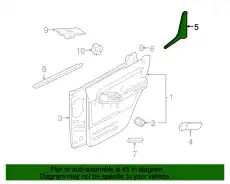 Накладка обшивки двери 7A2Z-78255A01-AAD FORD