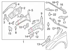 Кронштейн крыла переднего AV6Z-16060-A FORD
